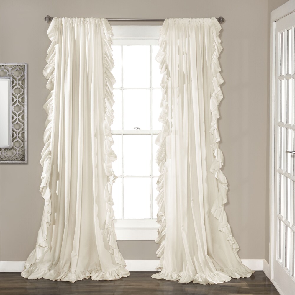 The Gray Barn Gila Ruffled Edge Curtain Panel Pair