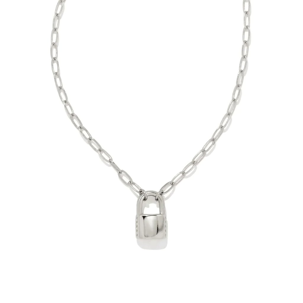 Kendra Scott  Jess Small Lock Chain Necklace in Silver