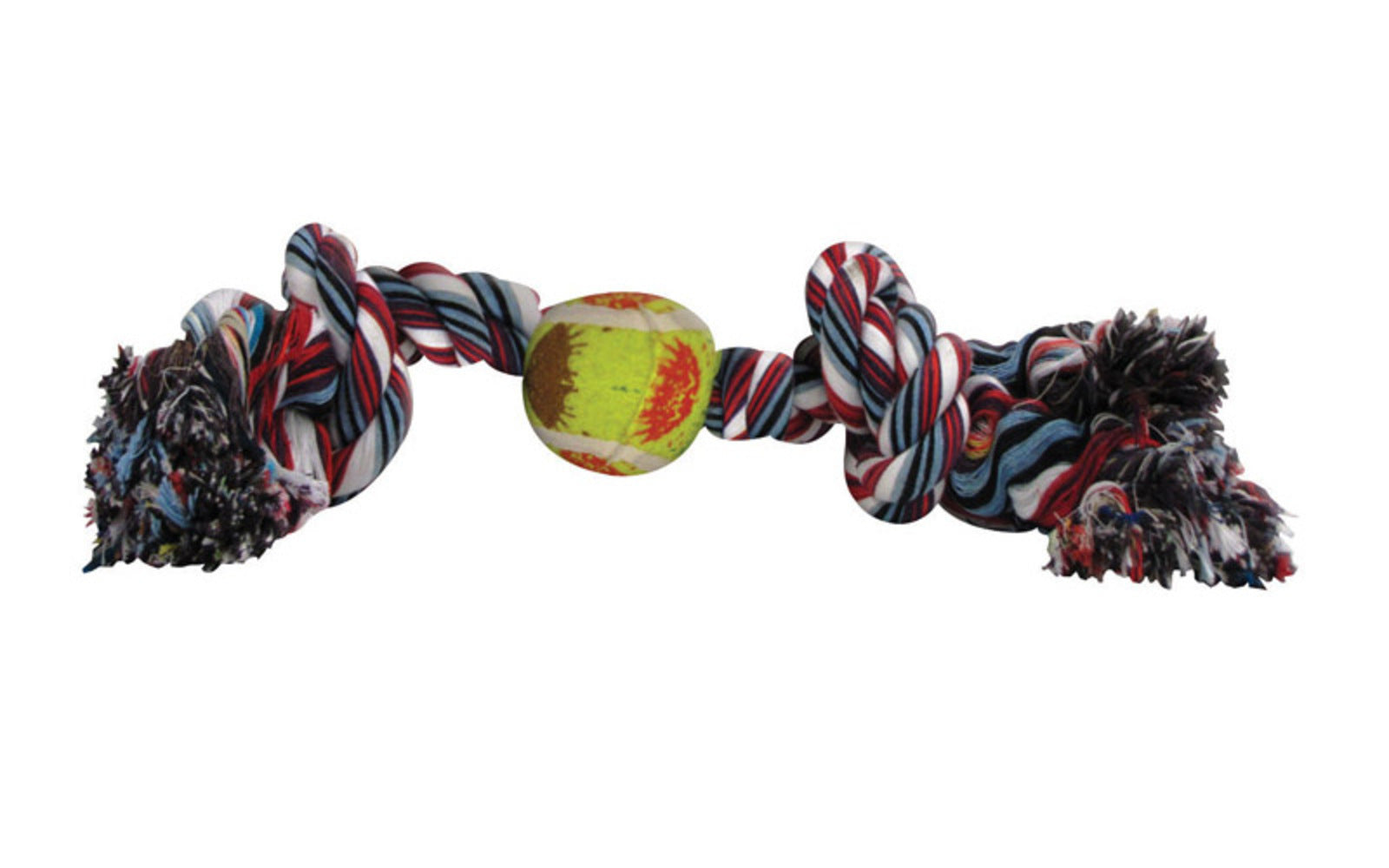 DOG TOY ROPE W/TENNIS BL