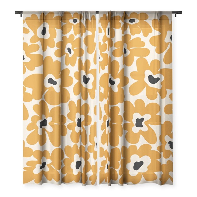 Miho Spring Summer Garden Single Panel Sheer Window Curtain Deny Designs