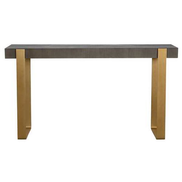 Kea Dark Walnut and Light Gray Console Table