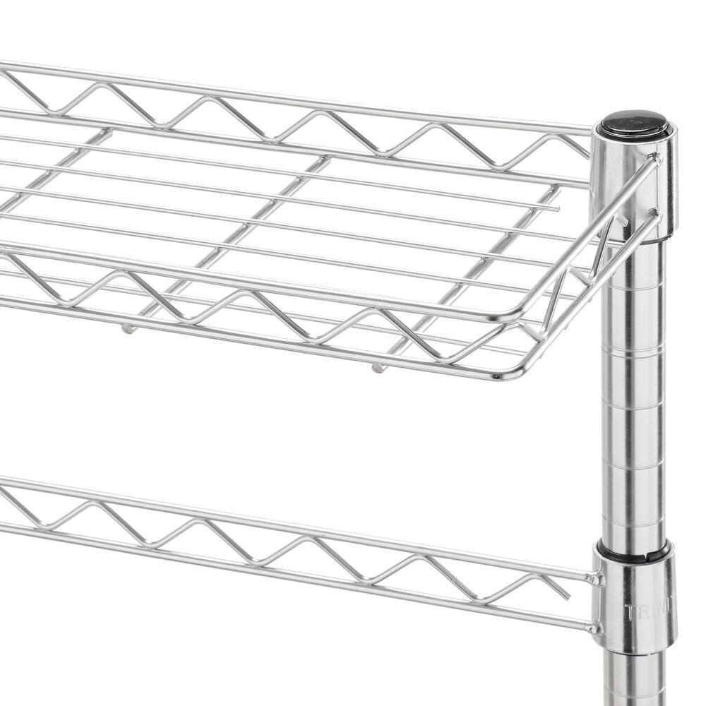 TRINITY Chrome 4-Tier Steel Wire Shelving Unit (14 in. W x 61 in. H x 36 in. D) TBFZ-1501