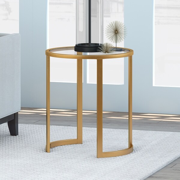 Silver Orchid Stossel Blackened Bronze Side Table