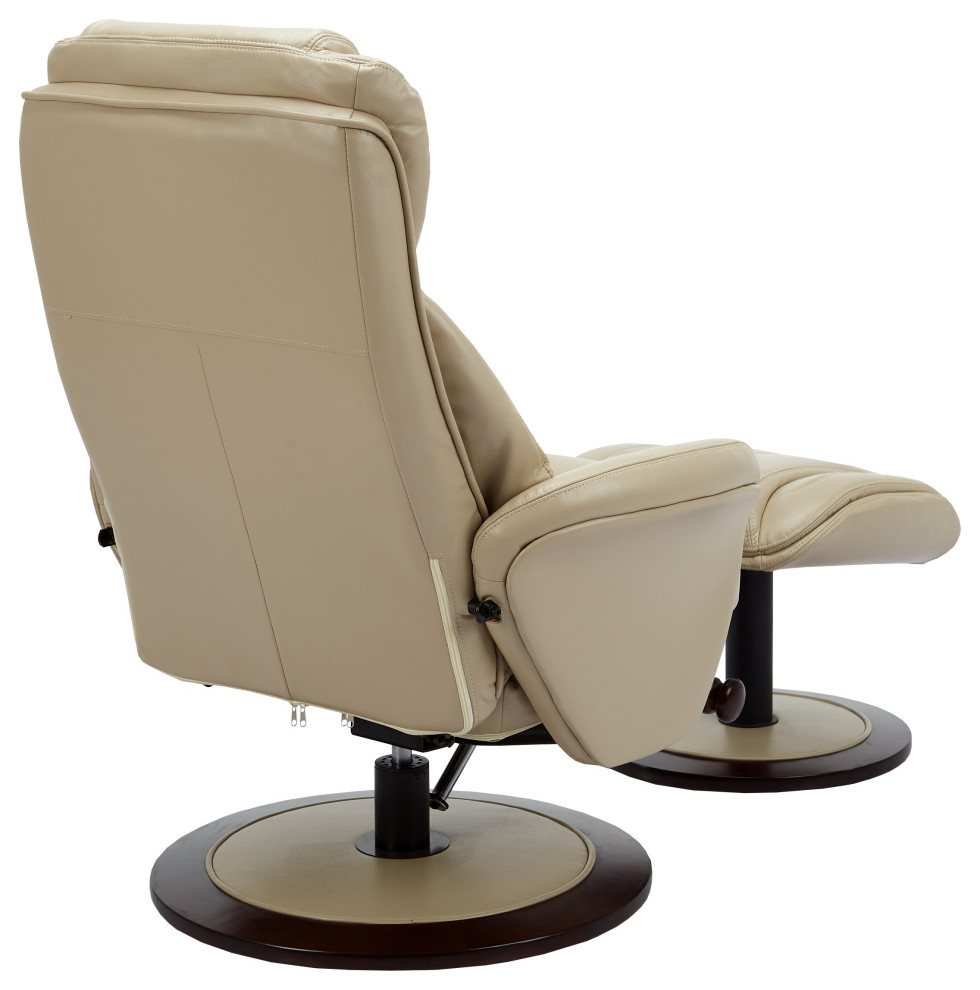 Nova Recliner and Ottoman in Cobblestone Air Leather   Contemporary   Recliner Chairs   by Progressive Furniture  Houzz