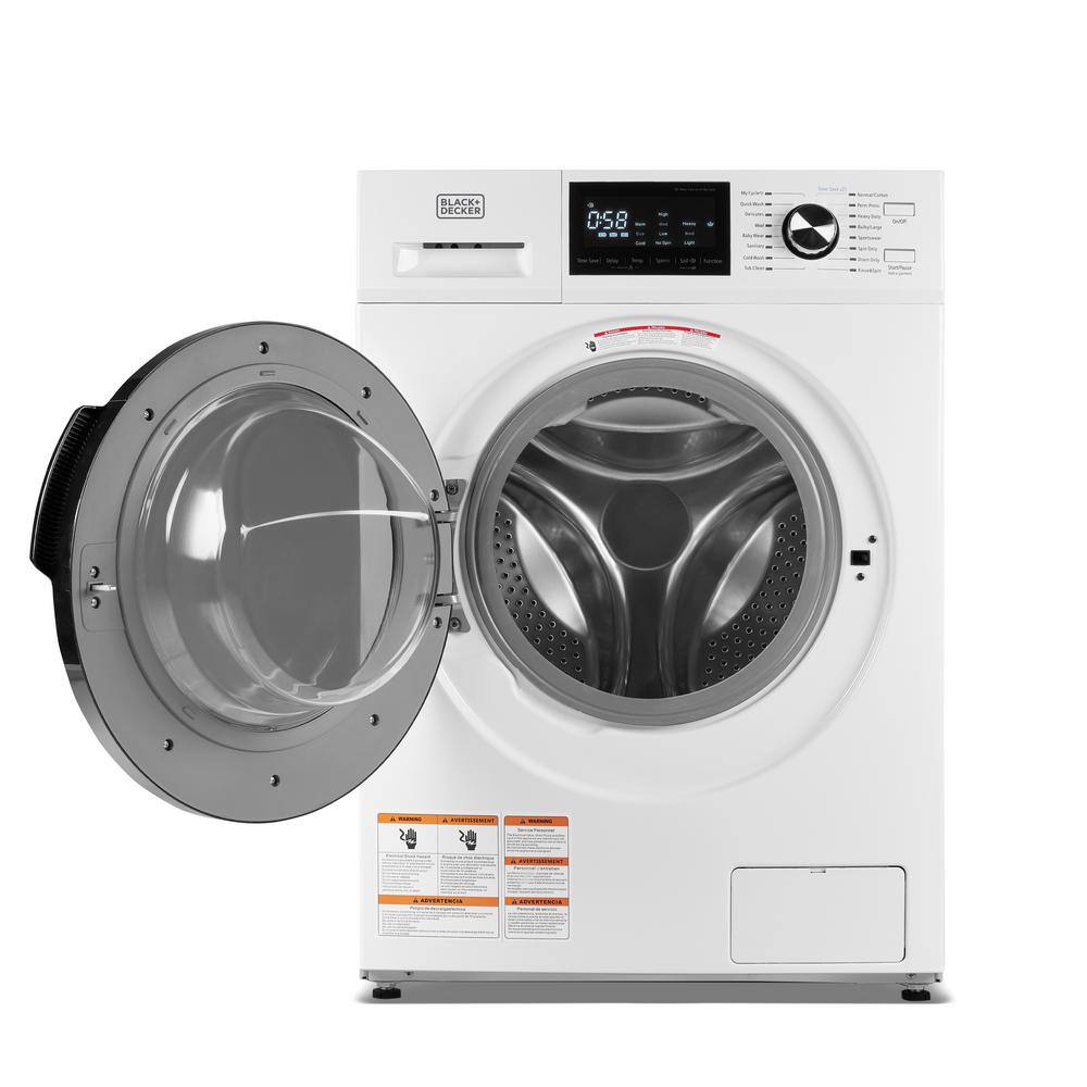 BLACK+DECKER 2.7 cu. Ft. Front Load Washer with 16 cycles in Compact White BFLW27MW