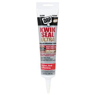 DAP Kwik Seal Ultra 5.5 oz. Clear Advanced Siliconized Kitchen and Bath Caulk 18902