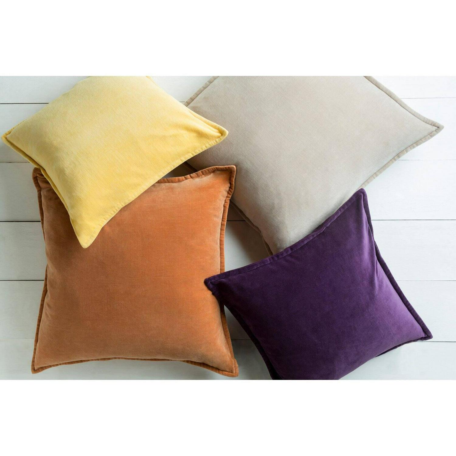 Surya Smooth Velvet Decorative Throw Pillow