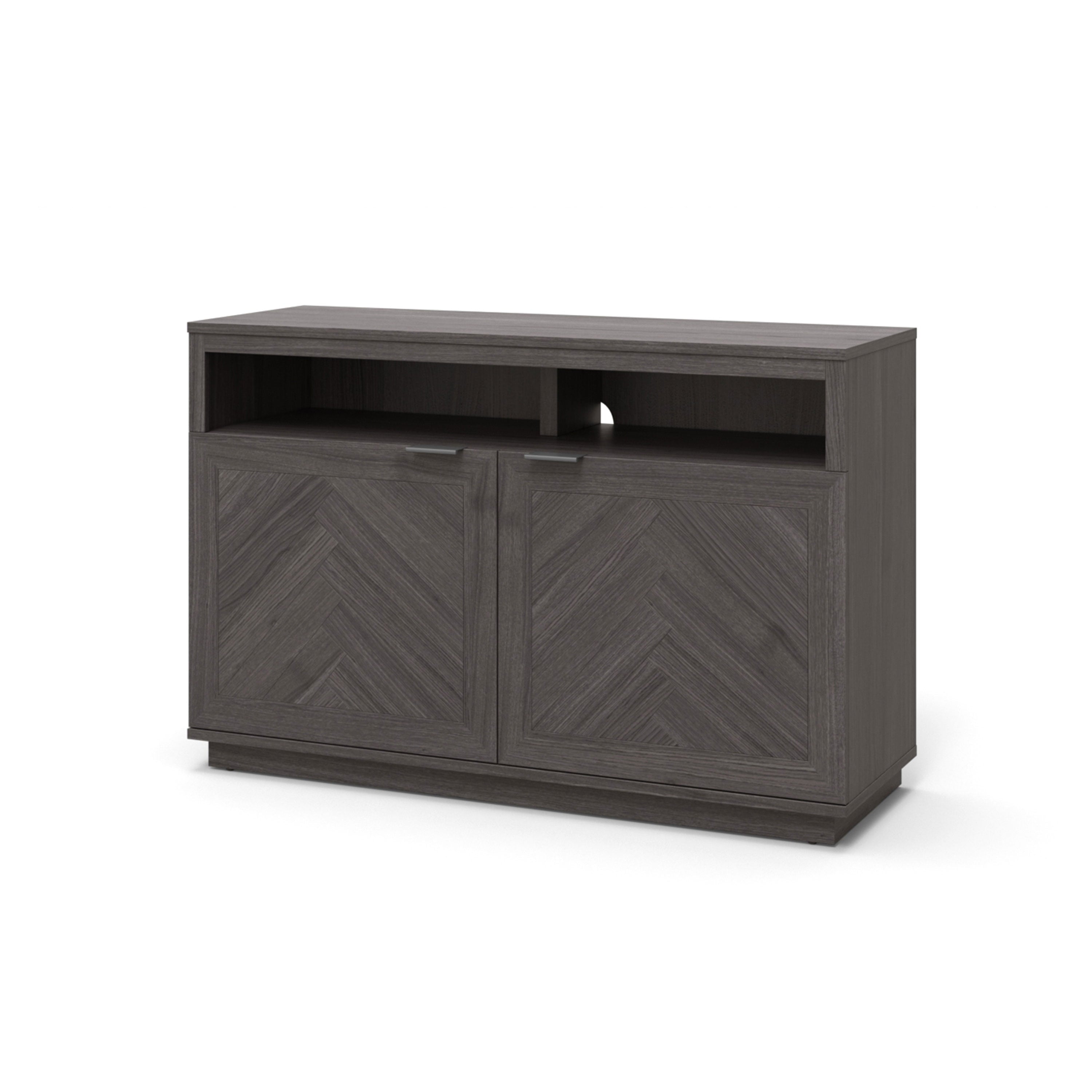 Better Homes & Gardens Herringbone TV Stand For TVs up to 55”, Gray