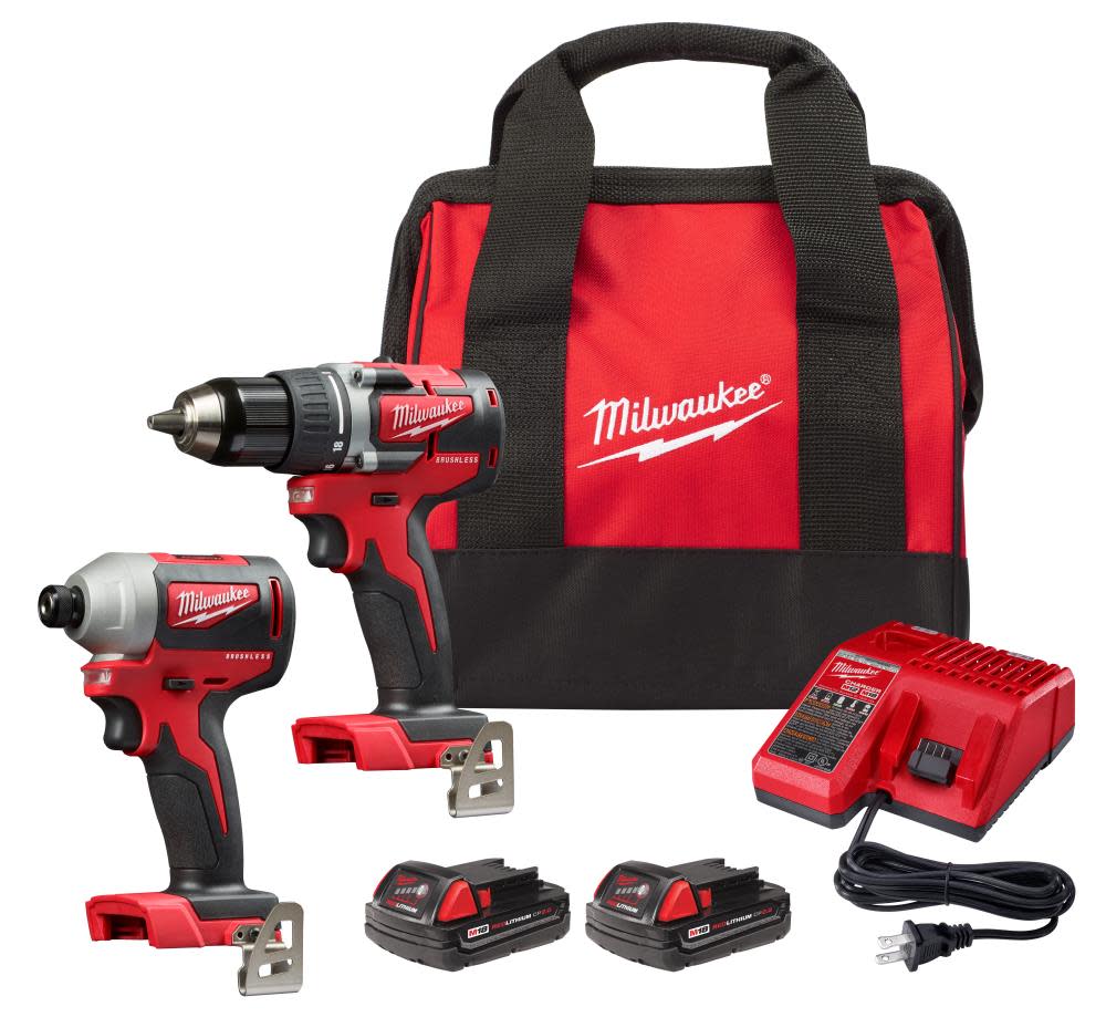 Milwaukee M18 Compact Brushless Drill Driver/Impact Driver Combo Kit 2892-22CT from Milwaukee