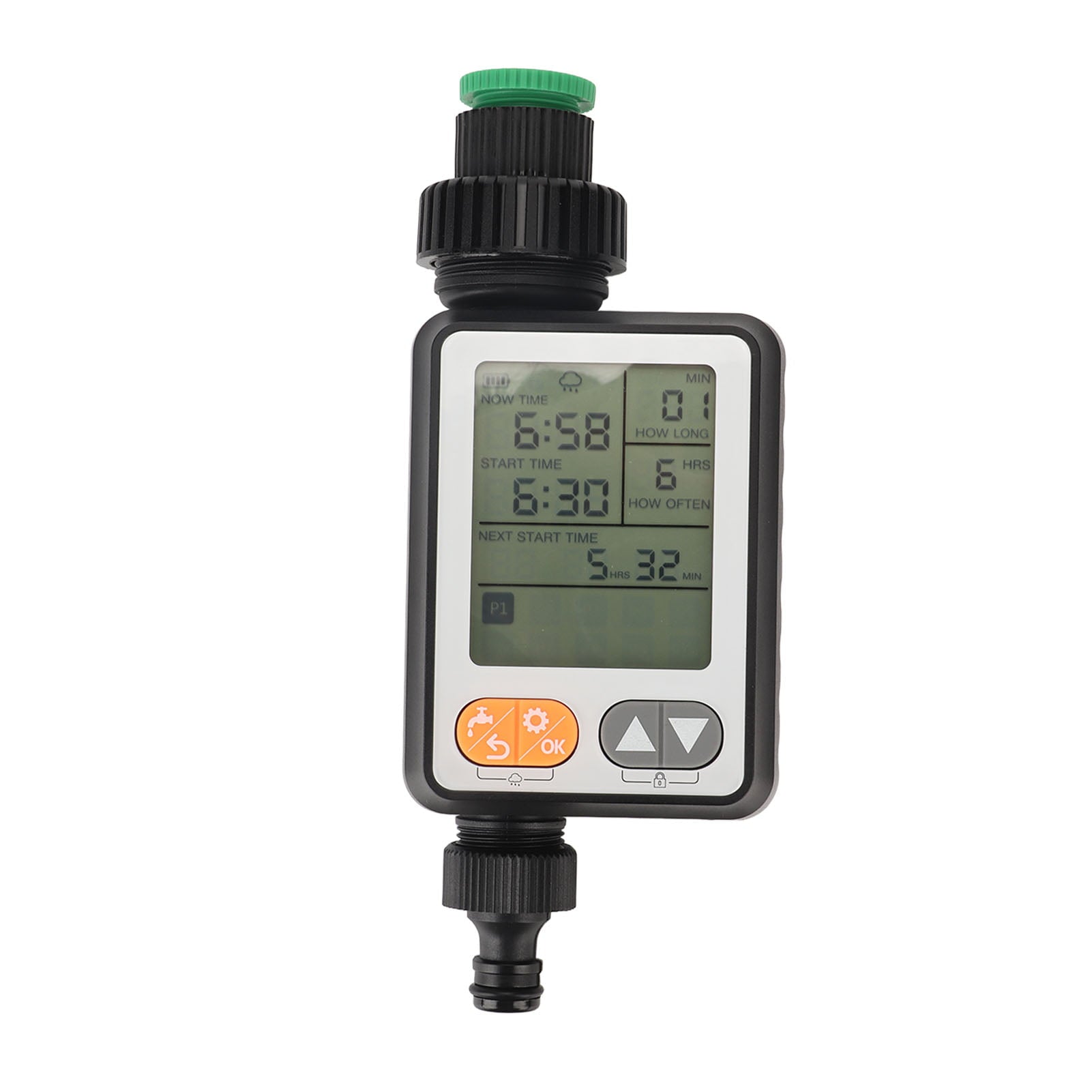 Watering Controller， Leakage Proof Large Dial Sprinkler Timer LCD Screen ABS Stable Construction  For Lawn