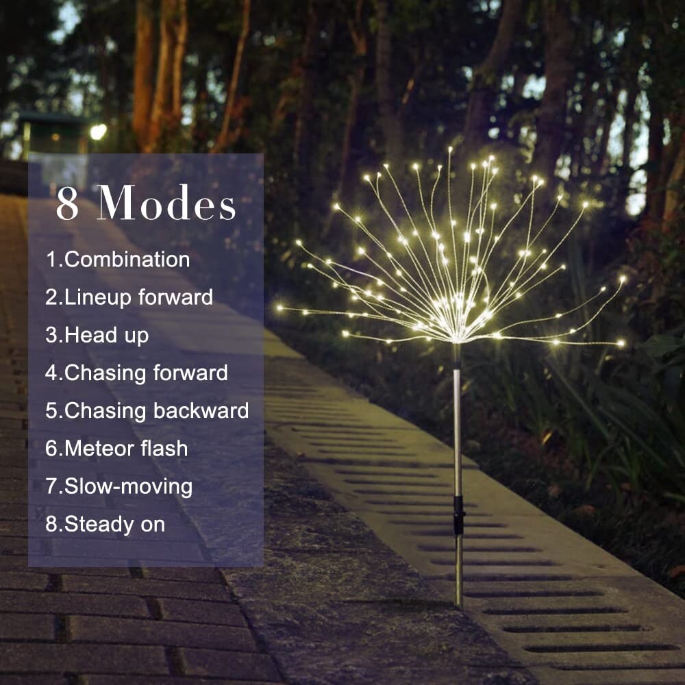 Solar FireworkGarden Lights Fairy Twinkle Lights 120LED