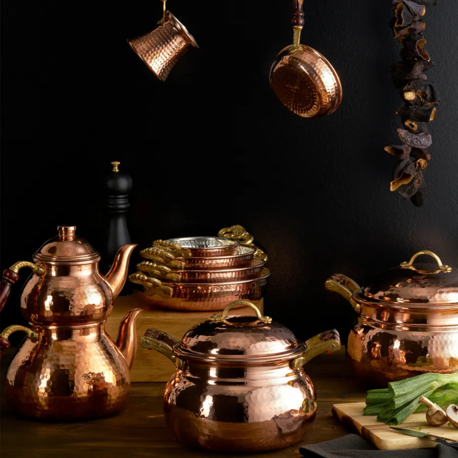 Karaca Nish Copper New Copper Teapot Set 153.03.07.9114