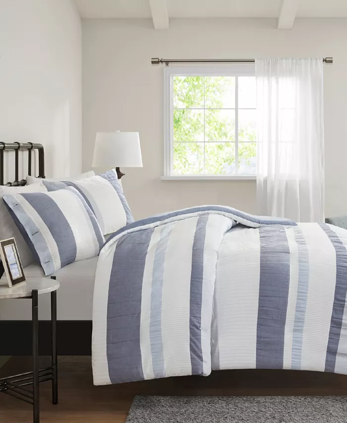 Madison Park Allegany 3 Piece Jacquard Duvet Cover Set， Full Queen