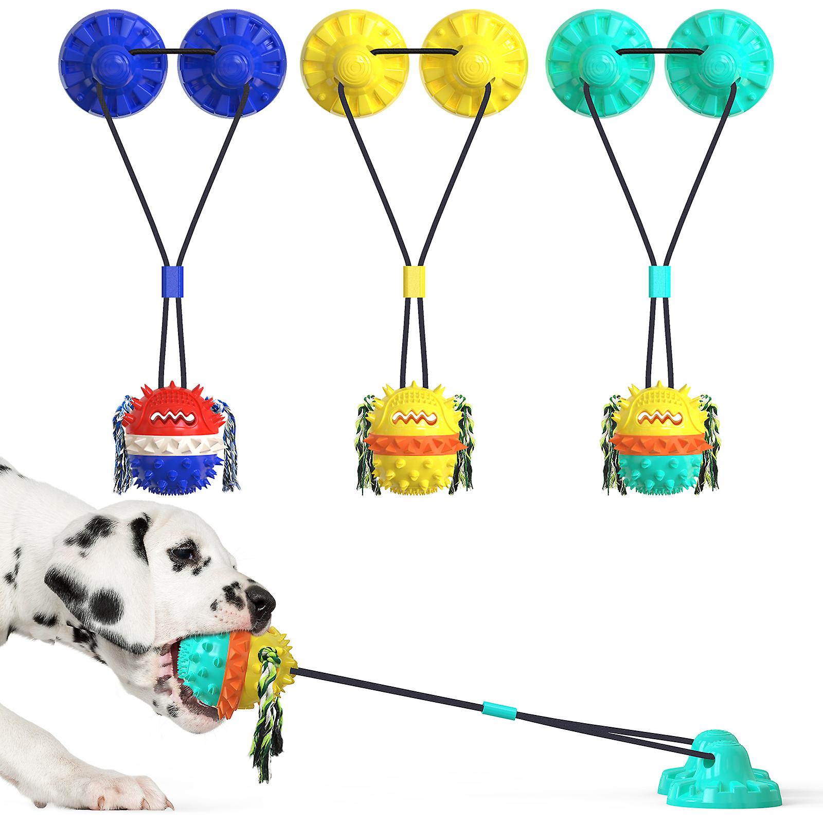 Pull Cord Suction Cup Teething Ball Dog Tug Of War Toy