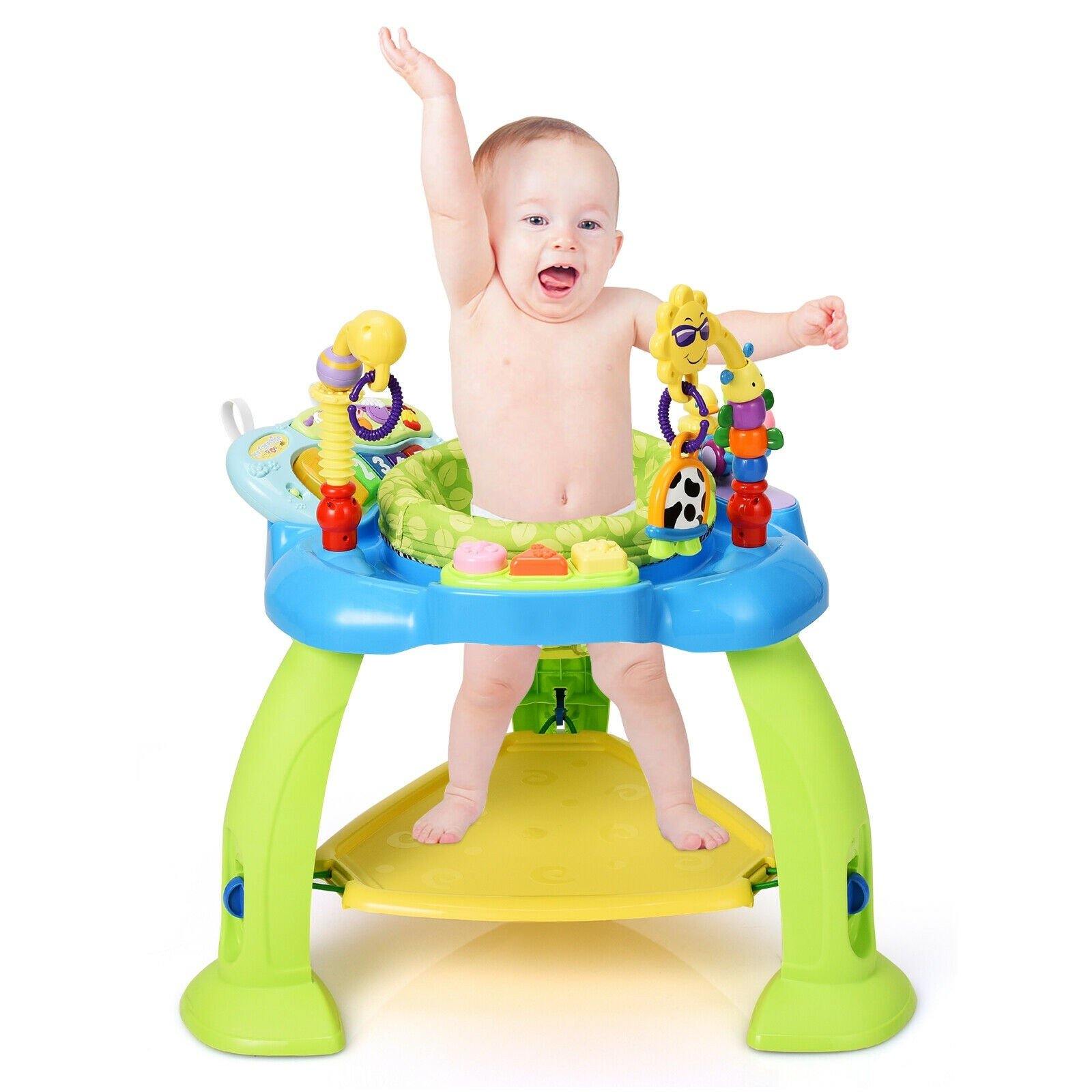 BABY JOY 2-in 1 Infant Activity Center, Baby Jumper w/360-Degree Rotating Seat