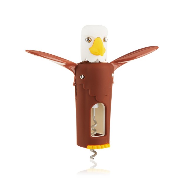 True Zoo Bald Eagle Winged Corkscrew Soft touch Wine Bottle Cork Opener Remover