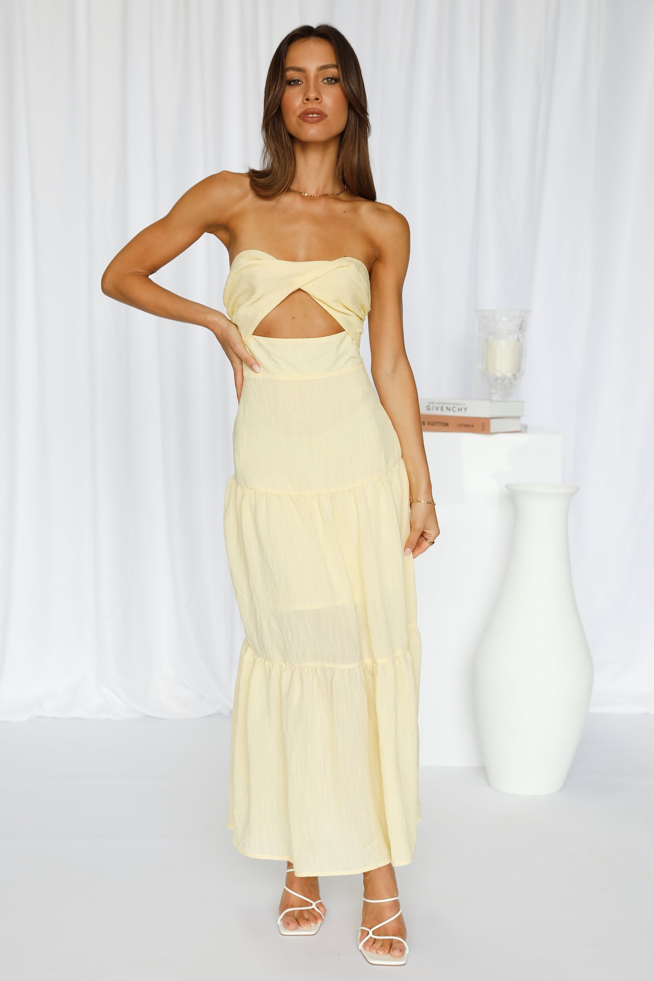 Pose For The Show Midi Dress Yellow