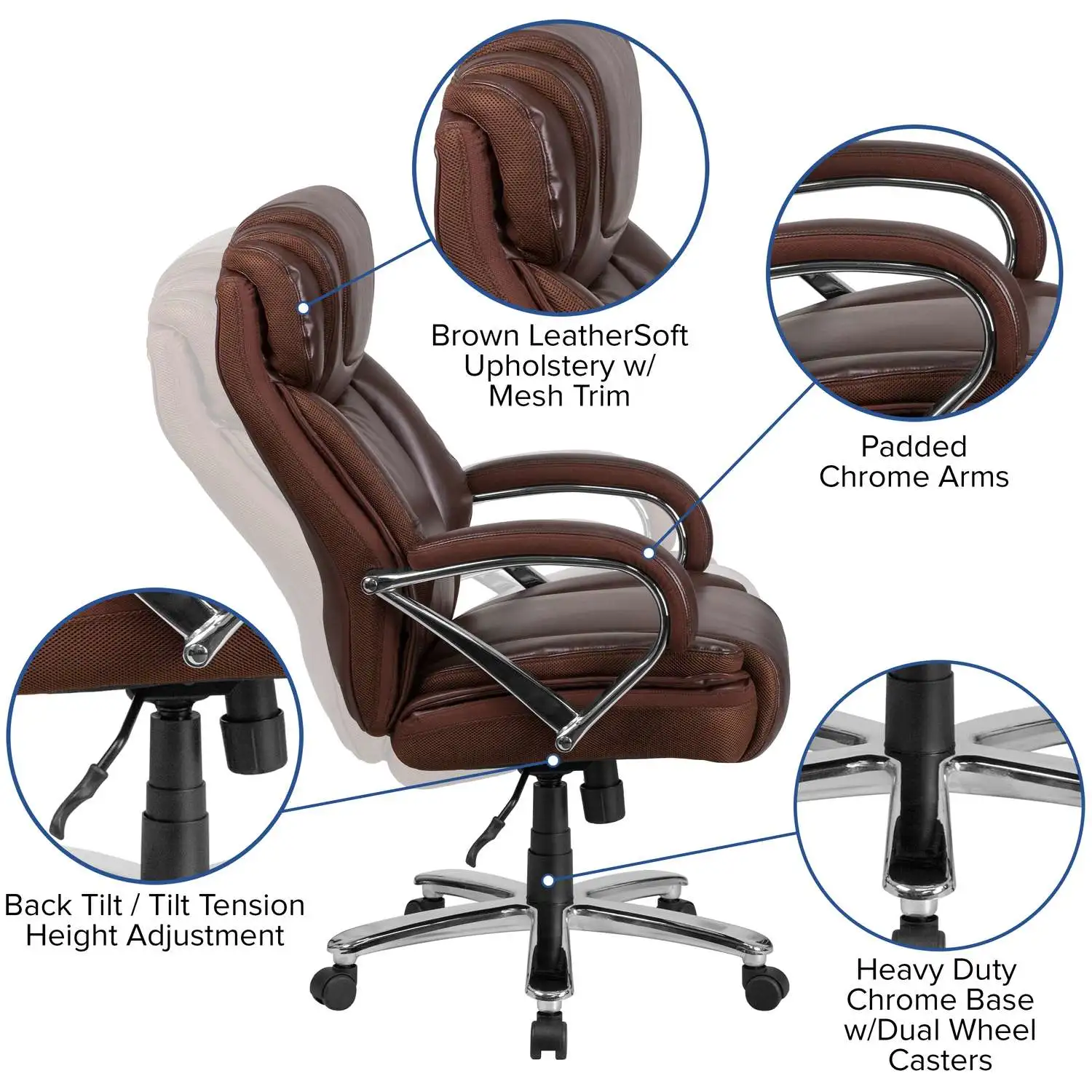 Brown Leather Office Chair