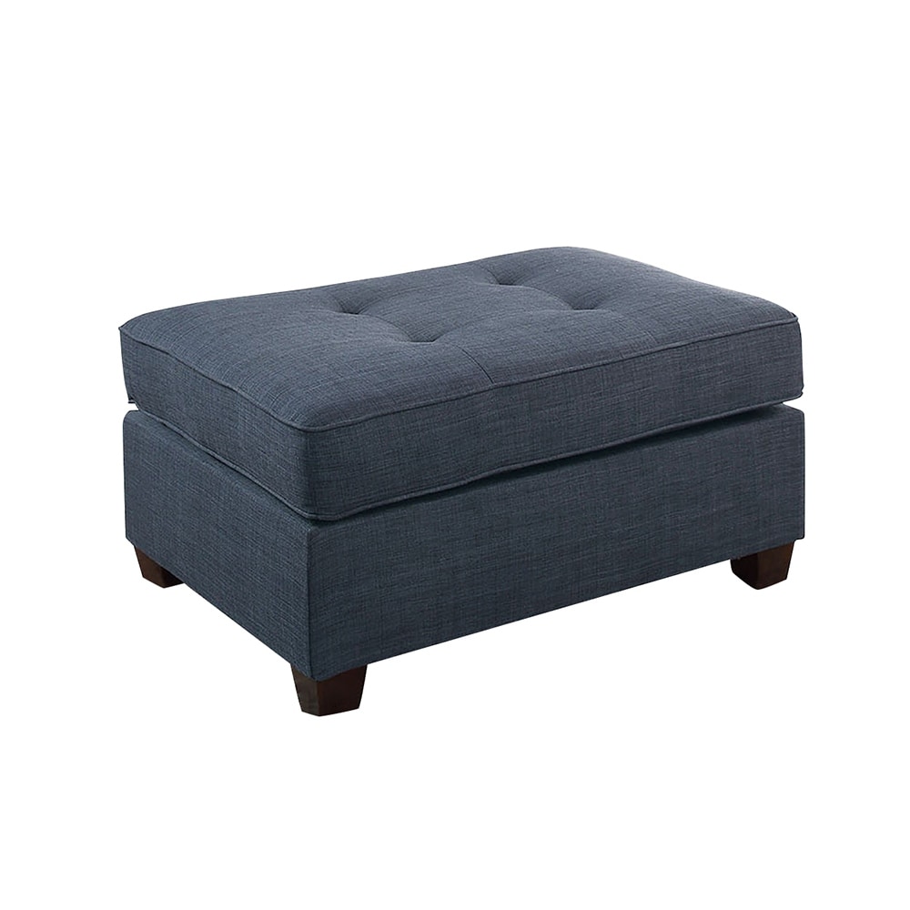 Fabric Cocktail Ottoman With Button Tufted Design