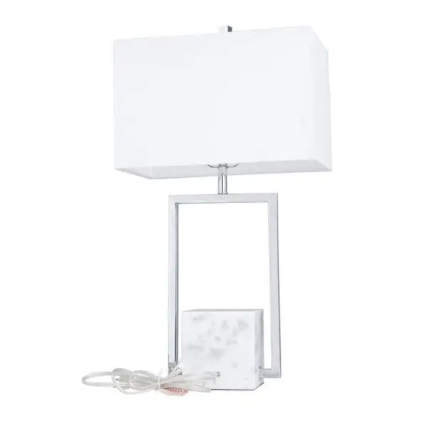 White Marble Modern Table Lamp