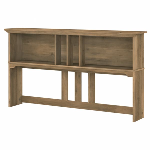 Bush Furniture Salinas 60W Hutch for L Shaped Desk in Reclaimed Pine