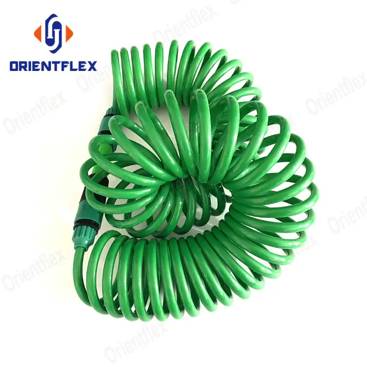 New Best Flex Lightweight No Kink Drinking From Retractable Coil Coiled Garden Water Hose 25 Ft Supplies