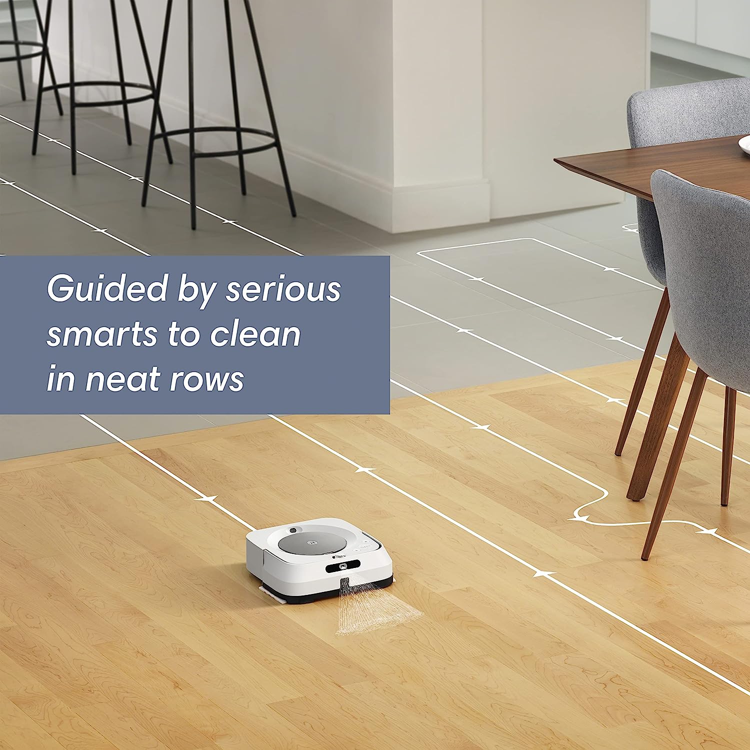 iRobot Braava Jet M6 (6110) Ultimate Robot Mop- Wi-Fi Connected, Precision Jet Spray, Smart Mapping, Works with Alexa, Ideal for Multiple Rooms, Recharges and Resumes, White