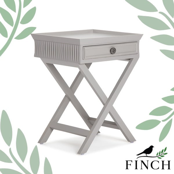 Finch Ashby Bedside Table with Drawer， Gray