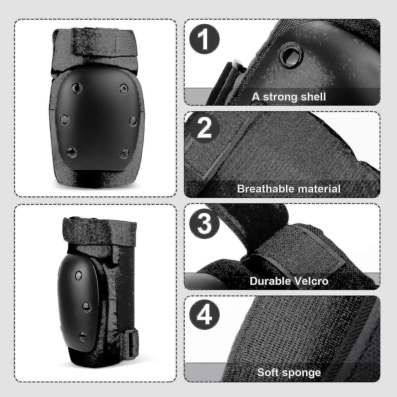 Protective Knee Pads Protective Gear With Knee Elbow Wrist Pads For Kid Children Teenager For Rollerblading Skating Biking