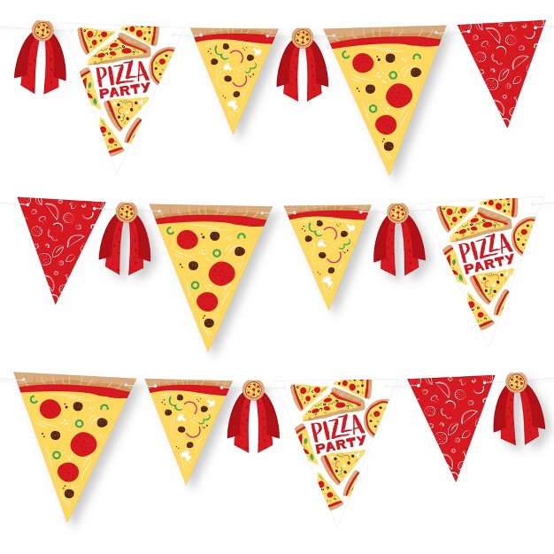 Big Dot Of Happiness Pizza Party Time Diy Baby Shower Or Birthday Party Pennant Garland Decoration Triangle Banner 30 Pieces