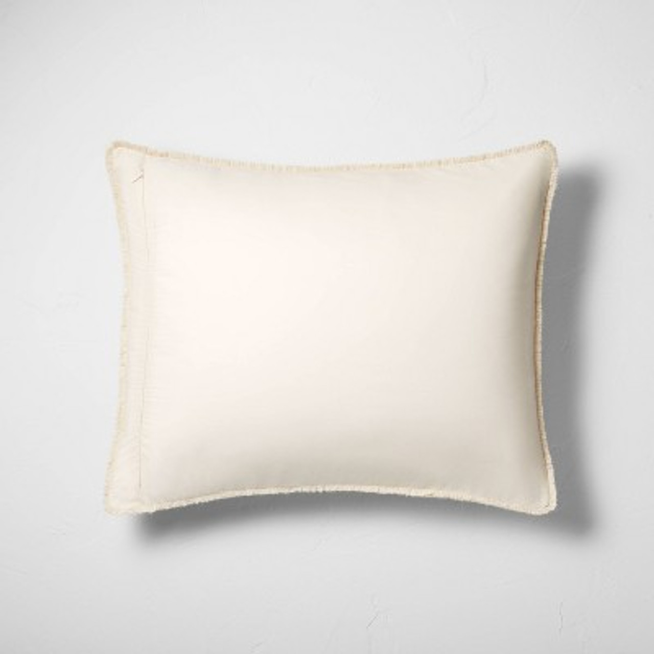 Standard Textured Chambray Cotton Pillow Sham Natural - Casaluna™