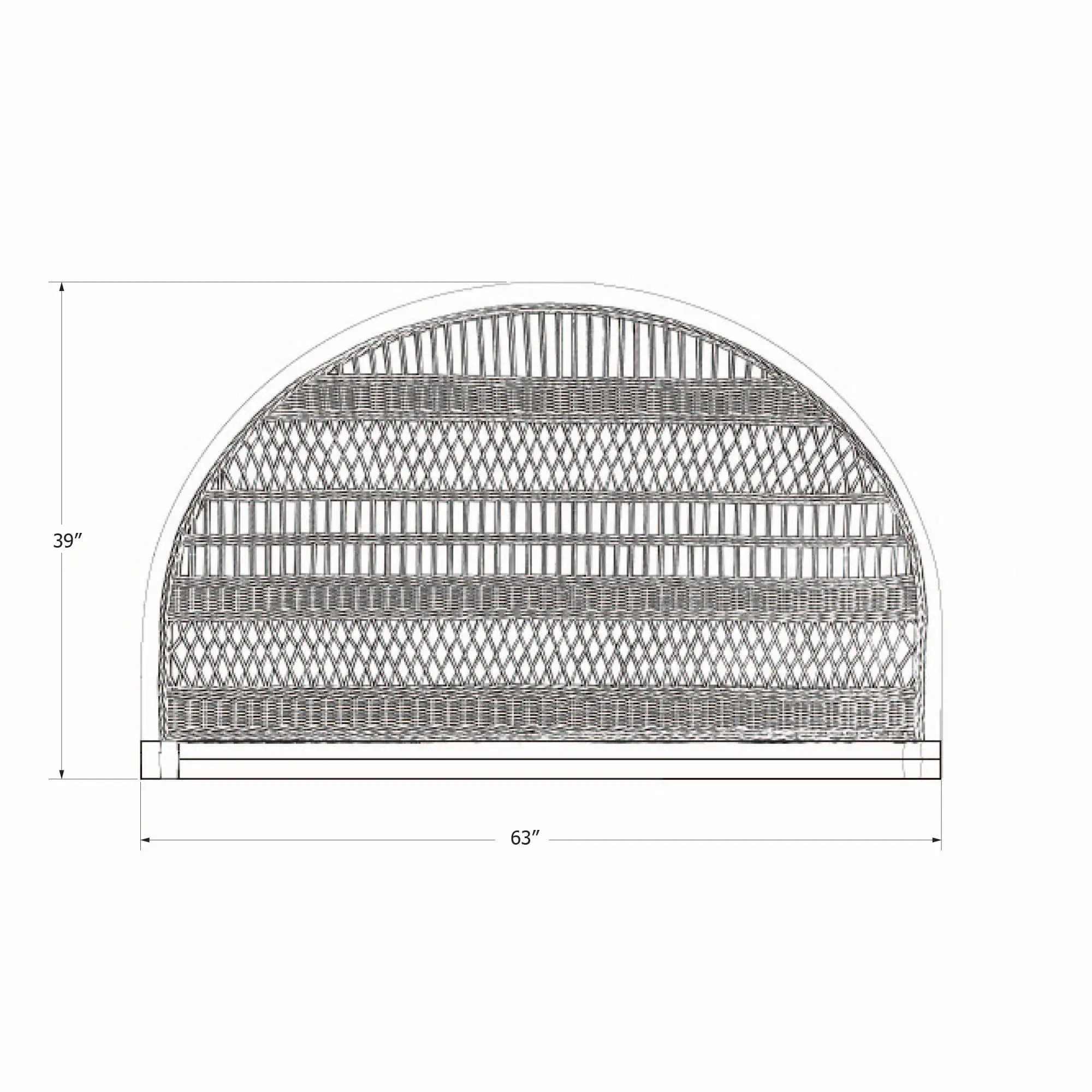 Balka Rattan Queen Wall-Mounted Headboard - South Shore