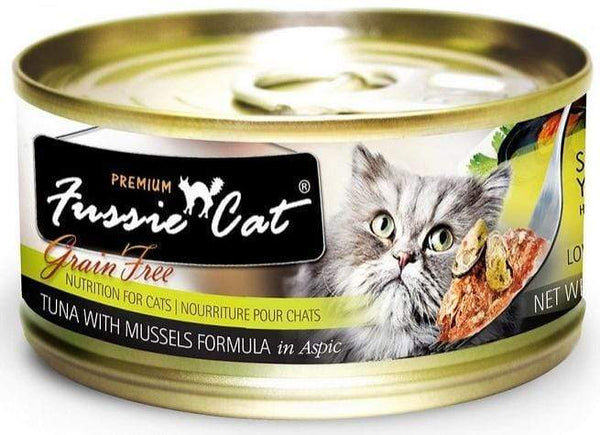 Fussie Cat Premium Tuna with Mussels Formula in Aspic Single Canned Fo