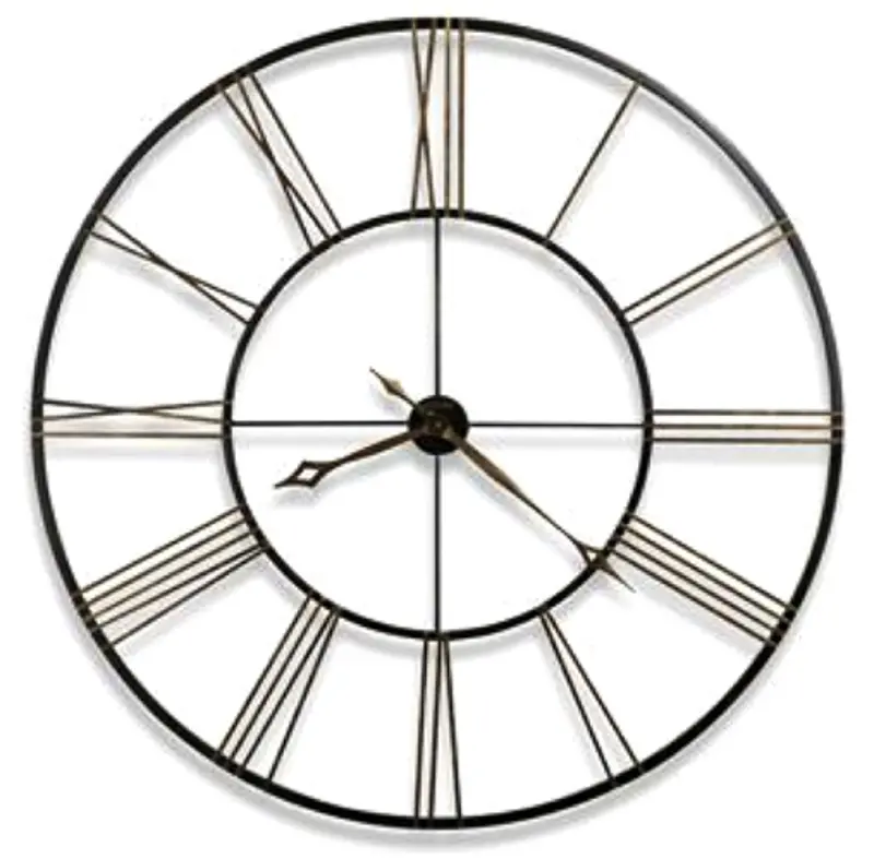 Postema 49 Inch Iron Black and Gold Wall Clock