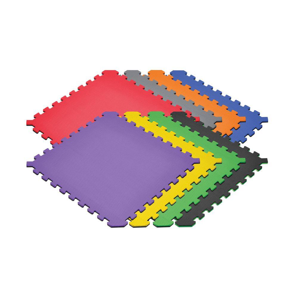 Norsk Rainbow PackBlack 24 in. x 24 in. EVA Foam Truly Reversible Interlocking Tile (18-Tile) 240751_3