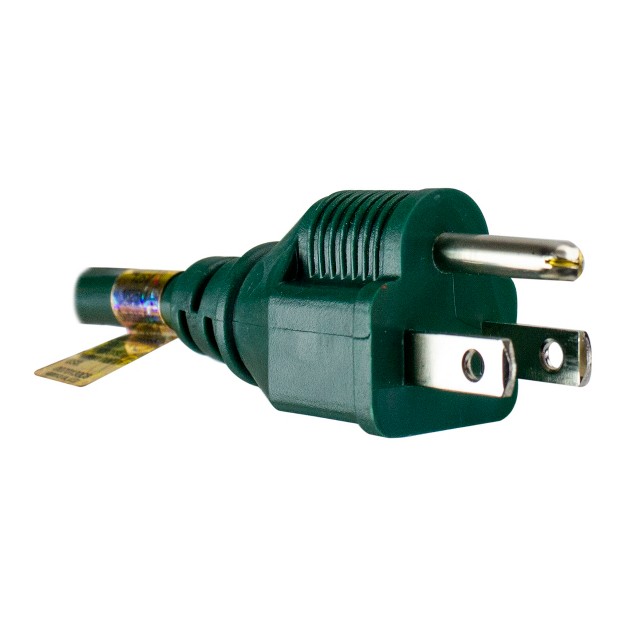 Northlight 25ft Green 3 prong Outdoor Extension Power Cord With Outlet Block