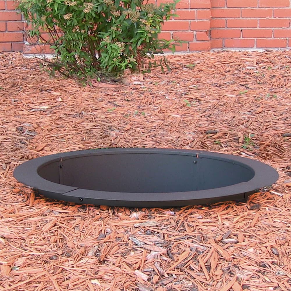 Fire Ring Durable Black Steel DIY Backyard Fire Pit Liner Rim   27\