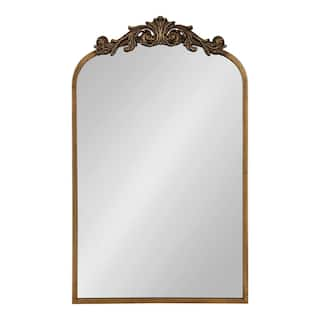 Kate and Laurel Medium Arch Gold Classic Mirror (30.75 in. H x 19 in. W) 217036