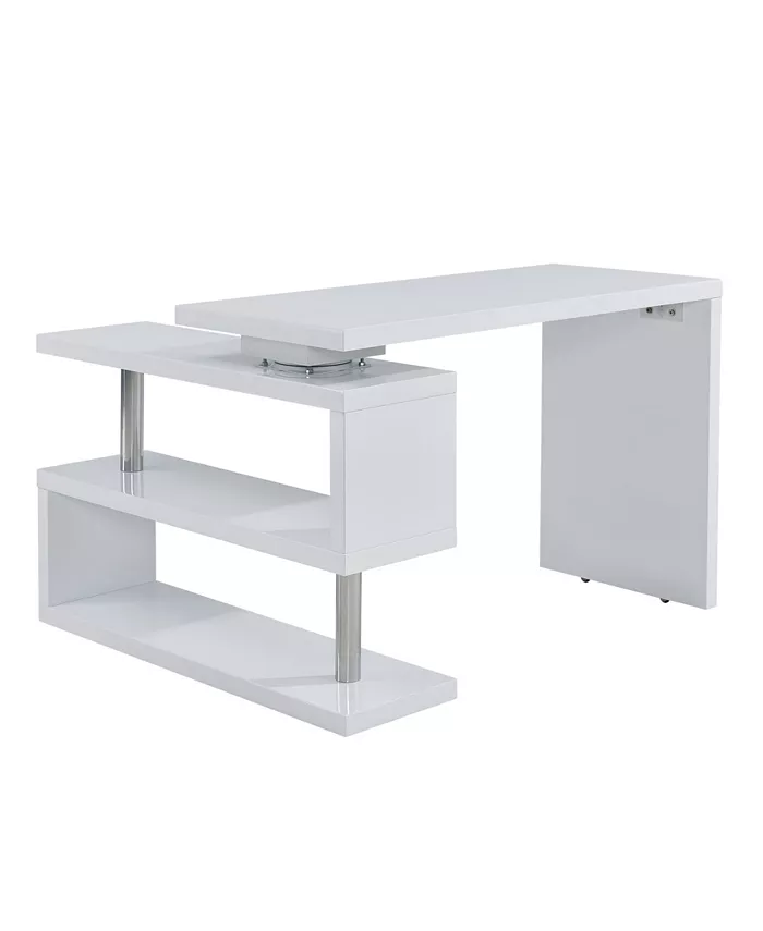 Southern Enterprises Tara Multifunctional Corner Desk with Shelves