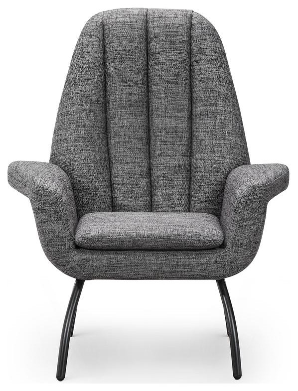 Alberto Accent Chair Dark Grey   Midcentury   Armchairs And Accent Chairs   by BisonOffice  Houzz