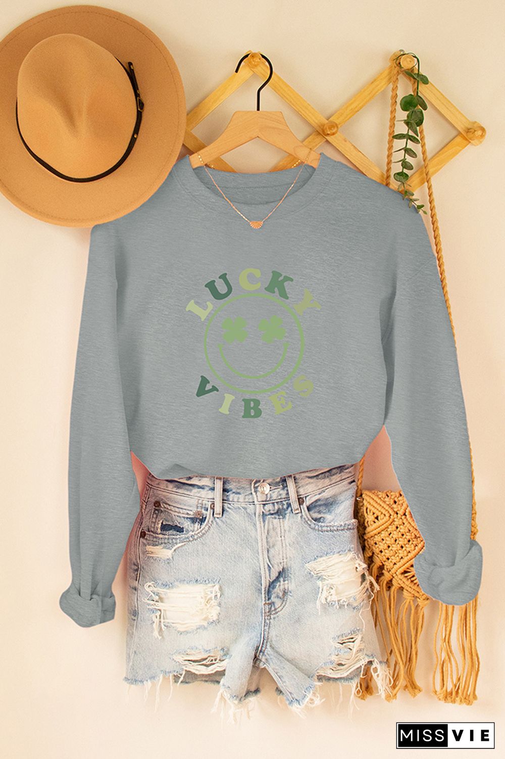 Lucky Vibes-ST Patricks Day Sweatshirt Wholesale