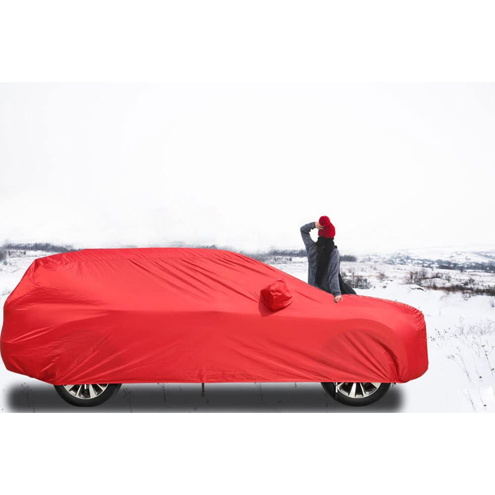 Waterproof SUV car cover for all weather， Complete outdoor car cover with soft material， UV， snow， wind and hail protection， Universal complete car cover for SUV (180