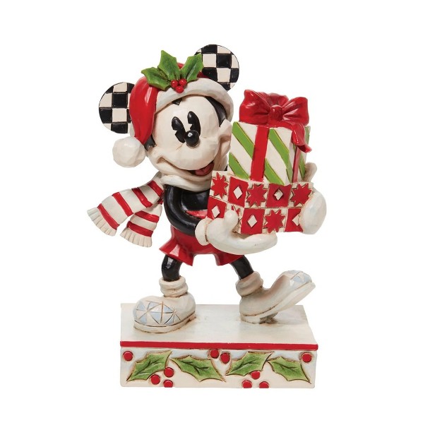 Department 56 Dept 56 Mickey With Stacked Presents Christmas Figure