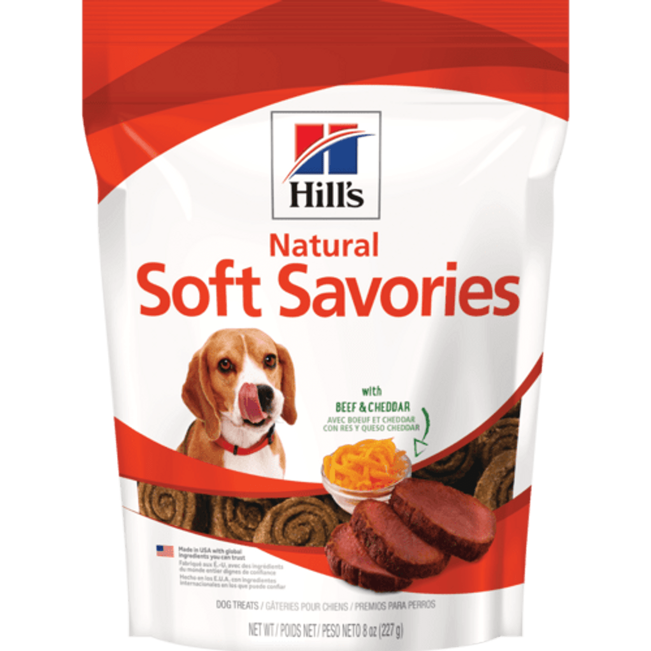 Hill's Science Diet Natural Soft Savories Beef and Cheddar Dog Treats， 8oz.