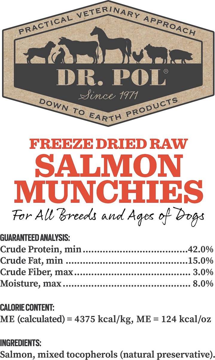 Dr. Pol Salmon Munchies Grain-Free Freeze-Dried Raw Dog Treats