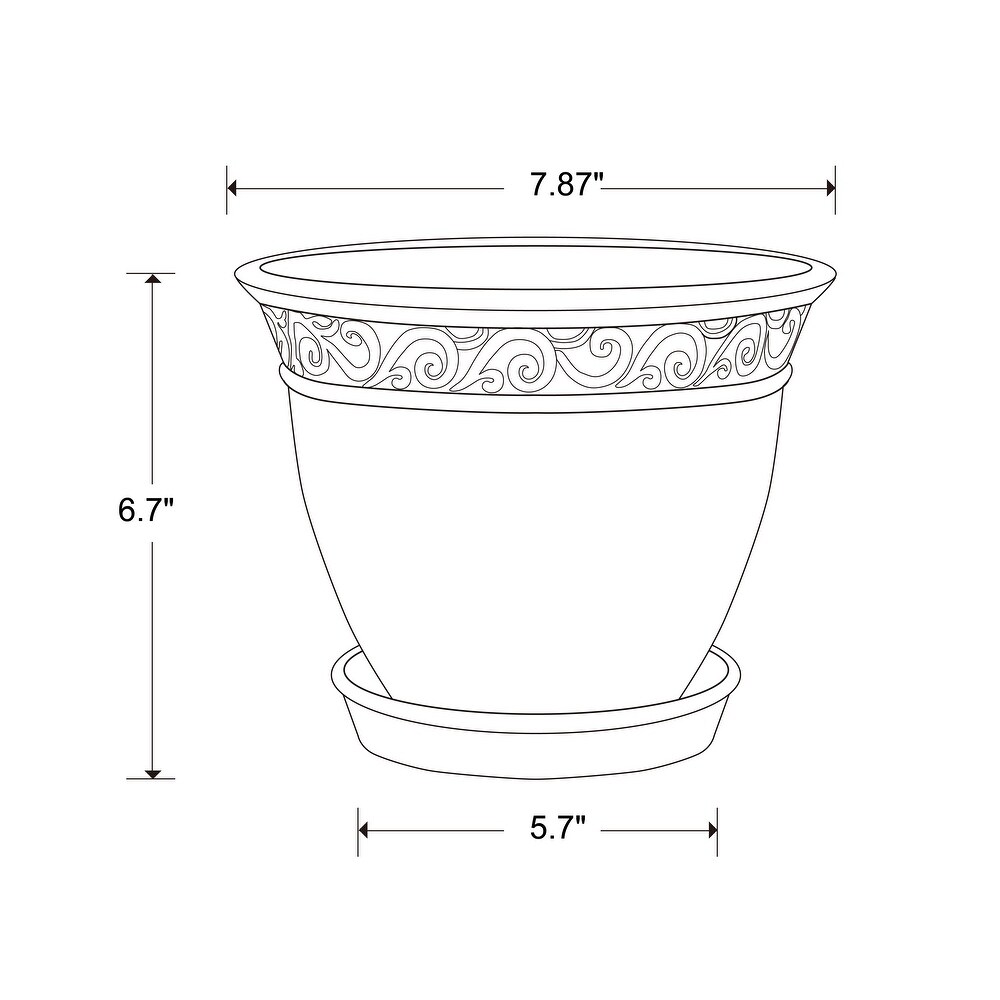 Southern Patio Cadiz Planter  2 Pack   8\