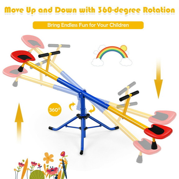 Costway 24916305 360  176Rotation Kids Seesaw Swi...