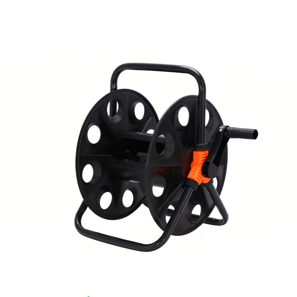 factory supply portable  plastic garden retractable water hose reel cart holds up 45m hose/