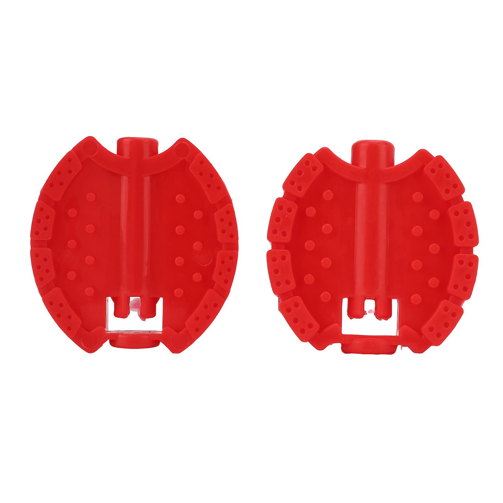 2 Pcs Kids Bike Pedal Plastic Children's Tricycle Bicycle Pedals Child Baby Stroller Front Wheel Foot Pedal Accessories Red