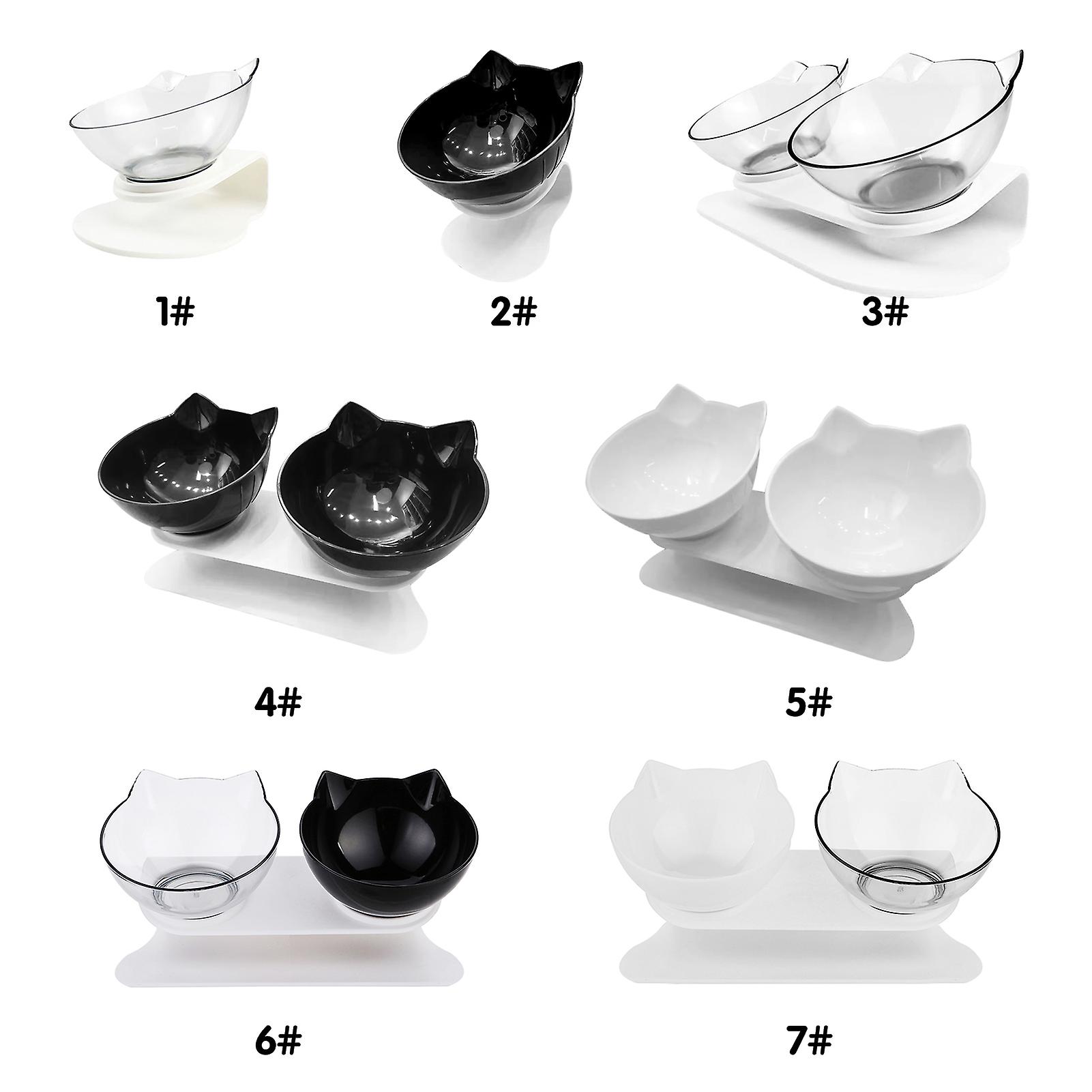 Cats Food Bowl Pet Feeding 15 Tilted Basic Bowl Detachable Food Containers Raised With Stand  4